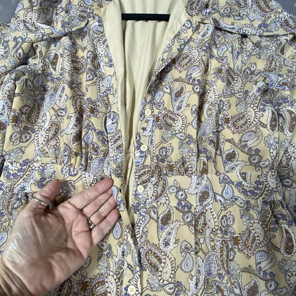 Gemma Albright Tiered Dress XL Maxi Tiered Long Slv‎ V-Neck Tie Romantic Cottage - Picture 13 of 16